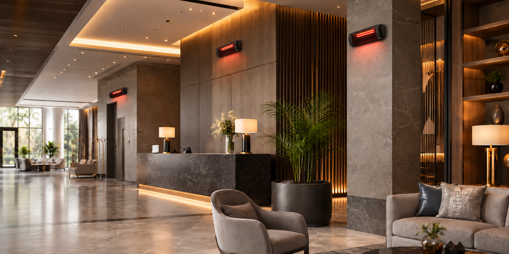 Hotelski lobi s Ventoria rashladnim uređajem
